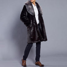 Load image into Gallery viewer, WARM MEN&#39;S WINTER FAUX FUR OVERCOAT JACKET