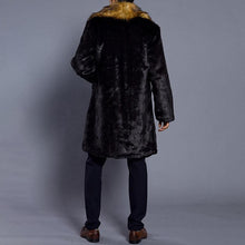 Load image into Gallery viewer, WARM MEN&#39;S WINTER FAUX FUR OVERCOAT JACKET