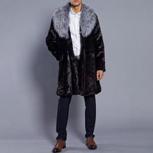 Load image into Gallery viewer, WARM MEN&#39;S WINTER FAUX FUR OVERCOAT JACKET