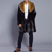 Load image into Gallery viewer, WARM MEN&#39;S WINTER FAUX FUR OVERCOAT JACKET